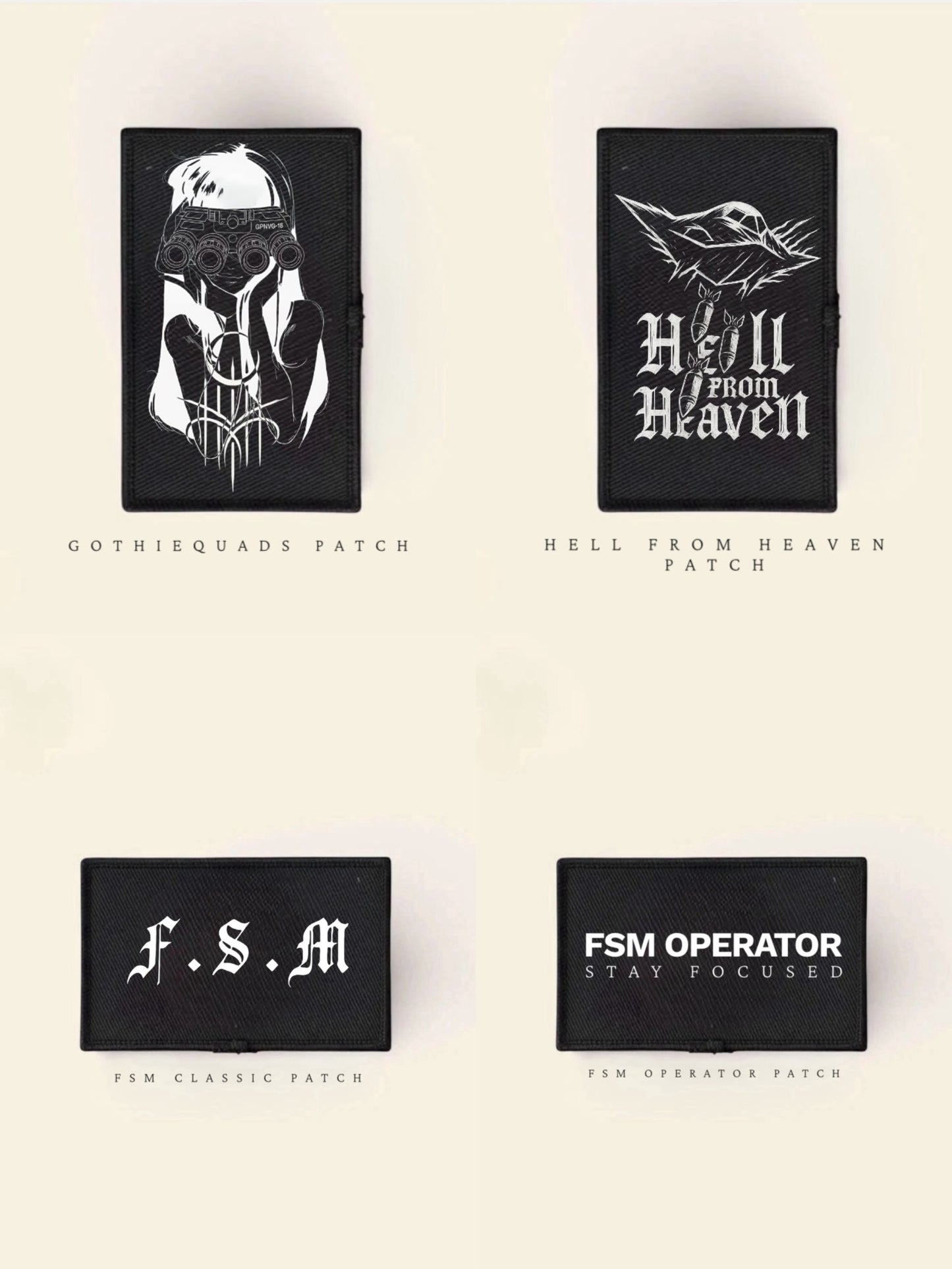 [ OUT OF STOCK ] FSM PACK COMPLETE COLLECTION VELCRO PATCHS - PREORDER
